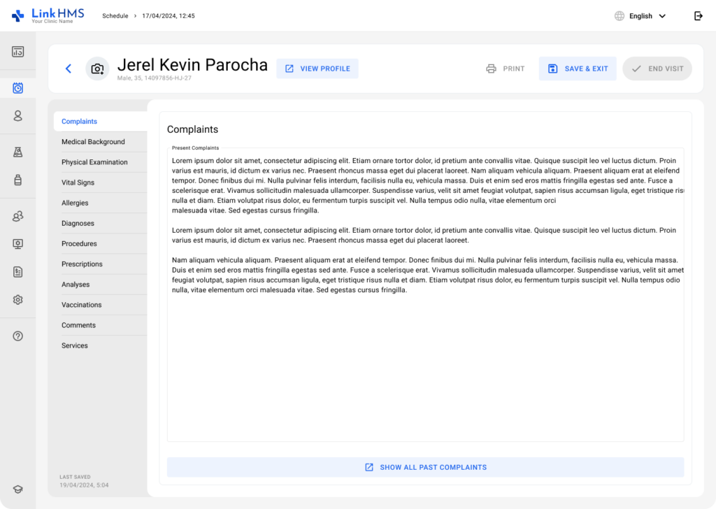 application screen
