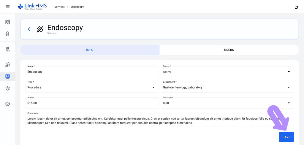 application screen