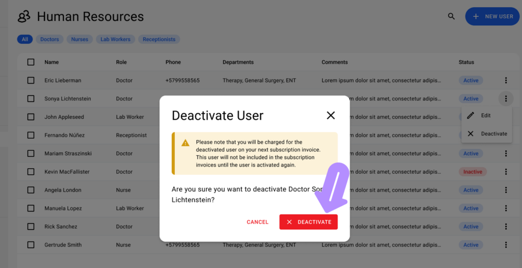 aplication screen
