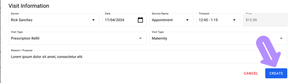 application screen