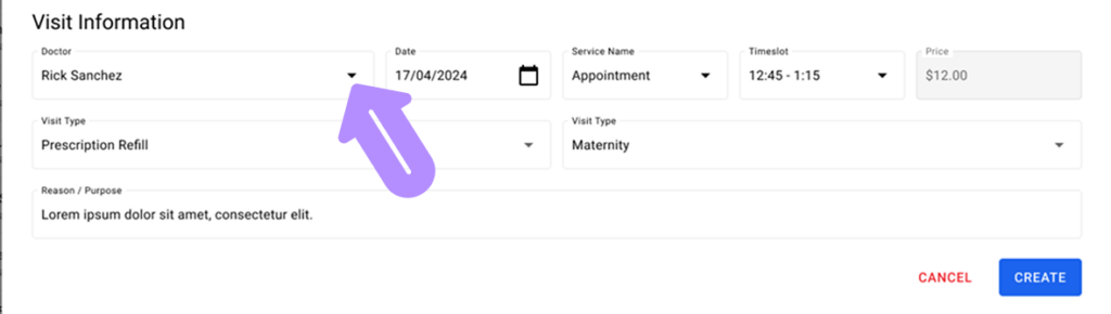 application screen