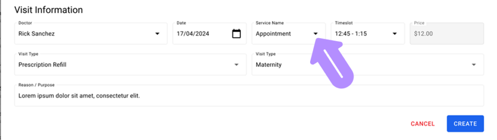 application screen