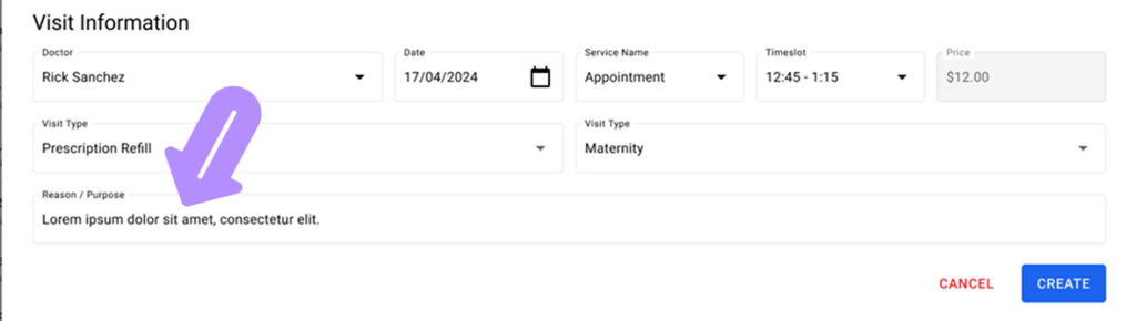 application screen