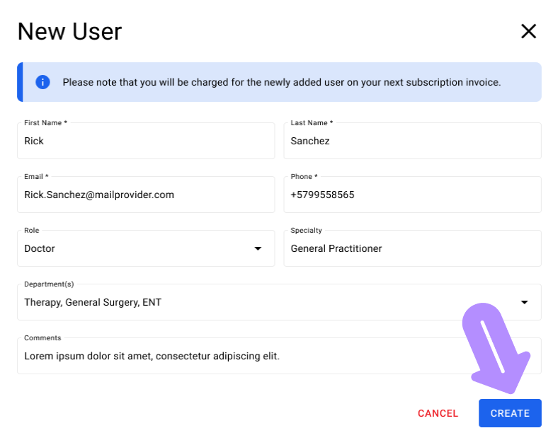 application screen