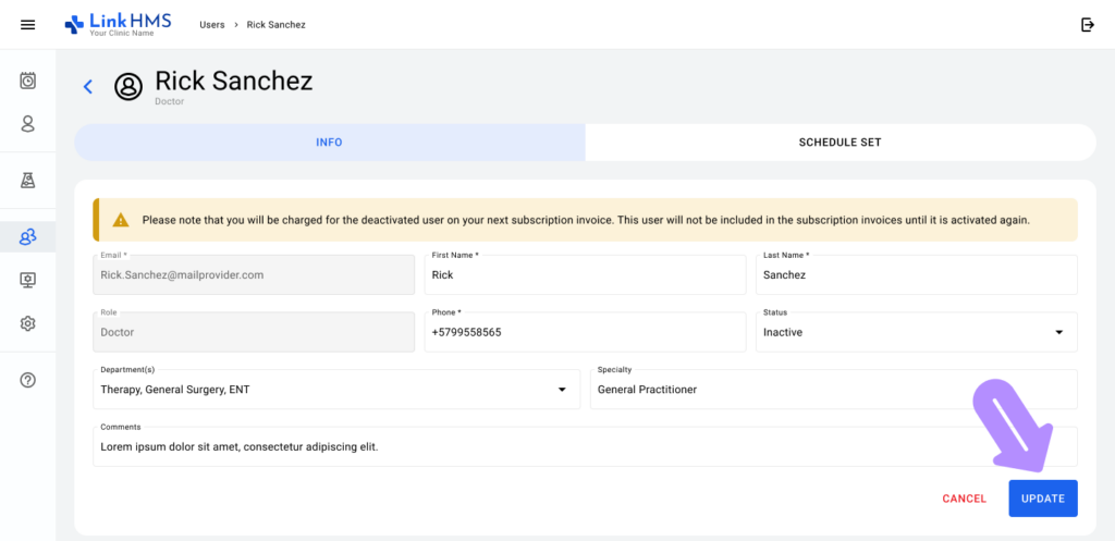 application screen