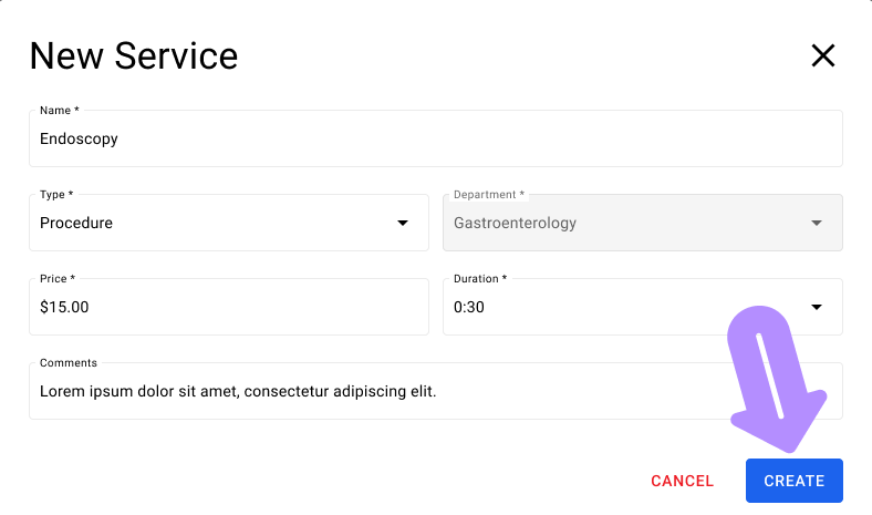 aplication screen