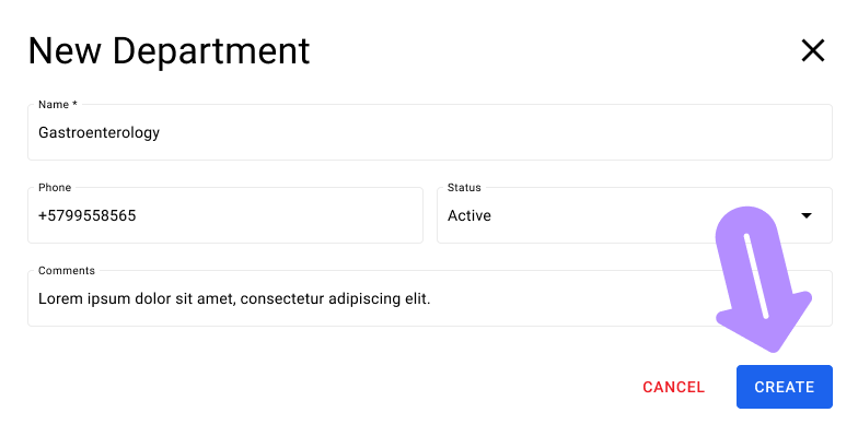 aplication screen