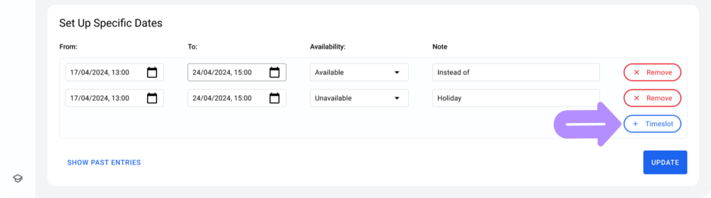 aplication screen