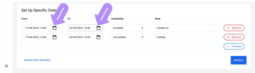 aplication screen