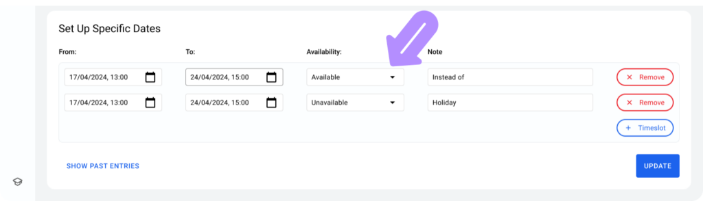 aplication screen
