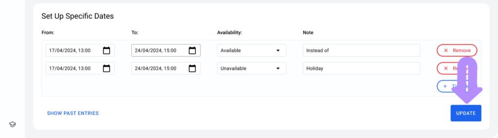 aplication screen