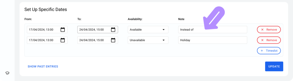 aplication screen