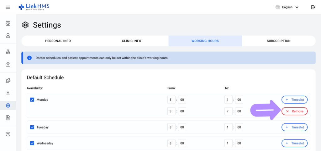 aplication screen