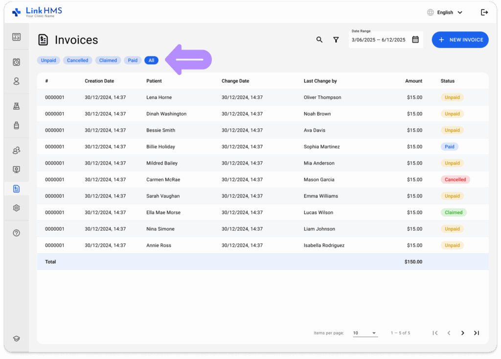 LinkHMS invoice 13