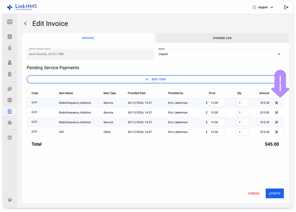 LinkHMS invoices 6
