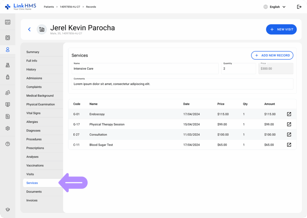 LinkHMS invoicing 6