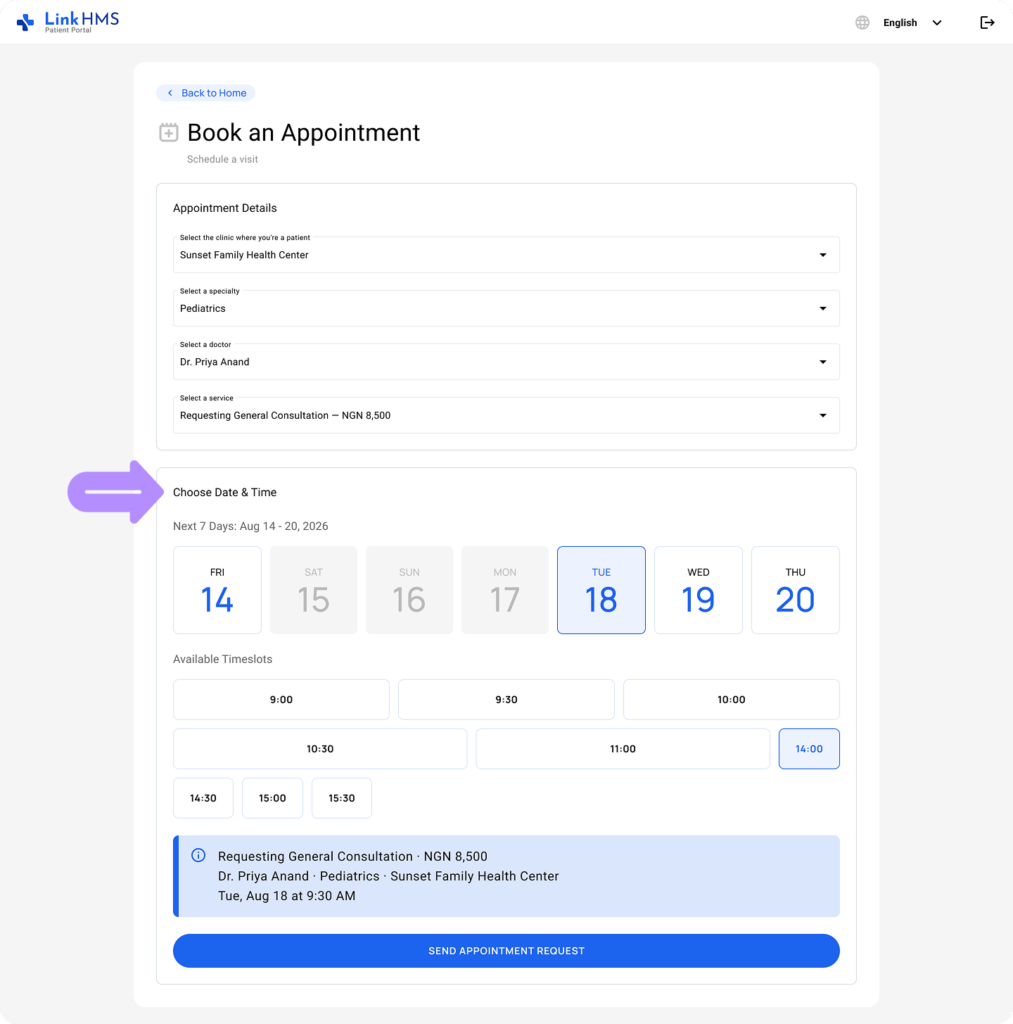 LinkHMS patient portal 10