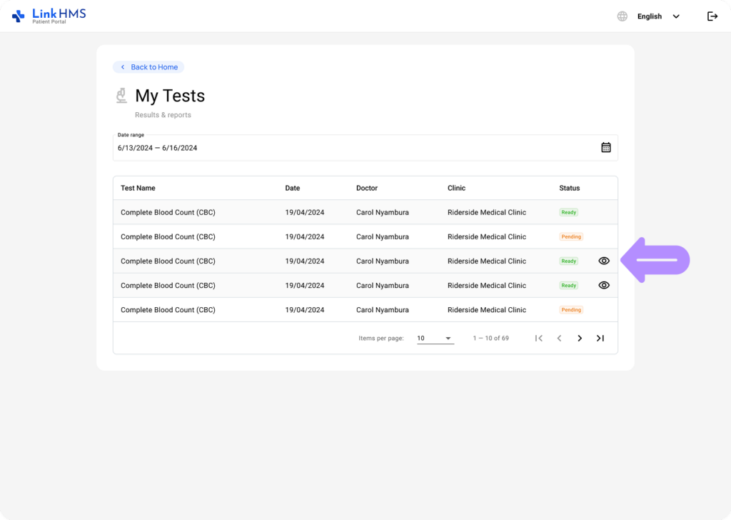 LinkHMS patient portal 15