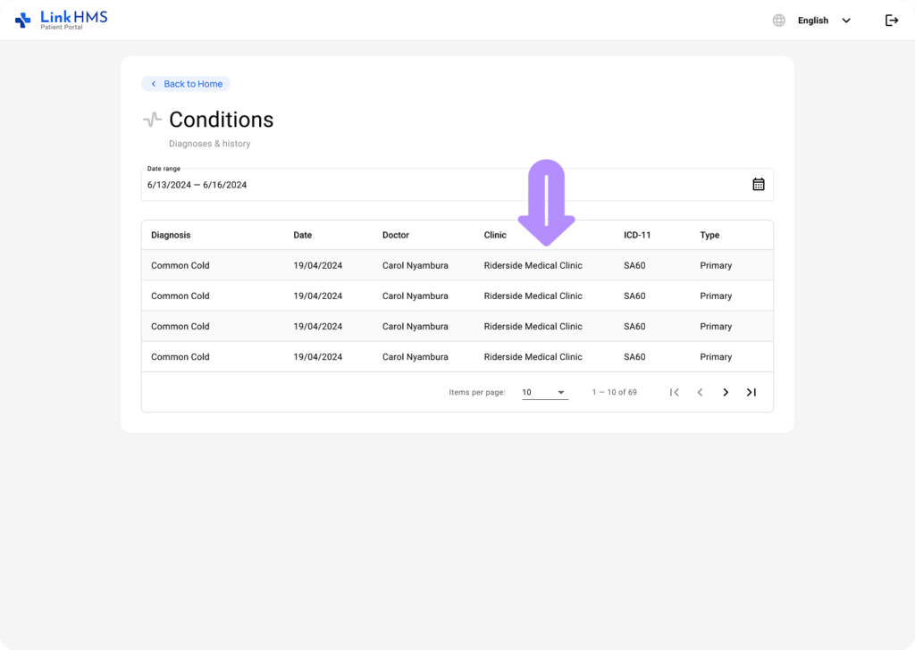 LinkHMS patient portal 5
