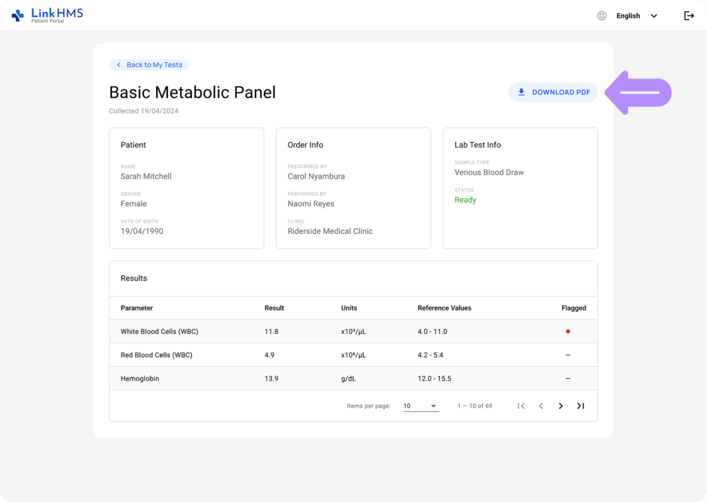 LinkHMS patient portal 7