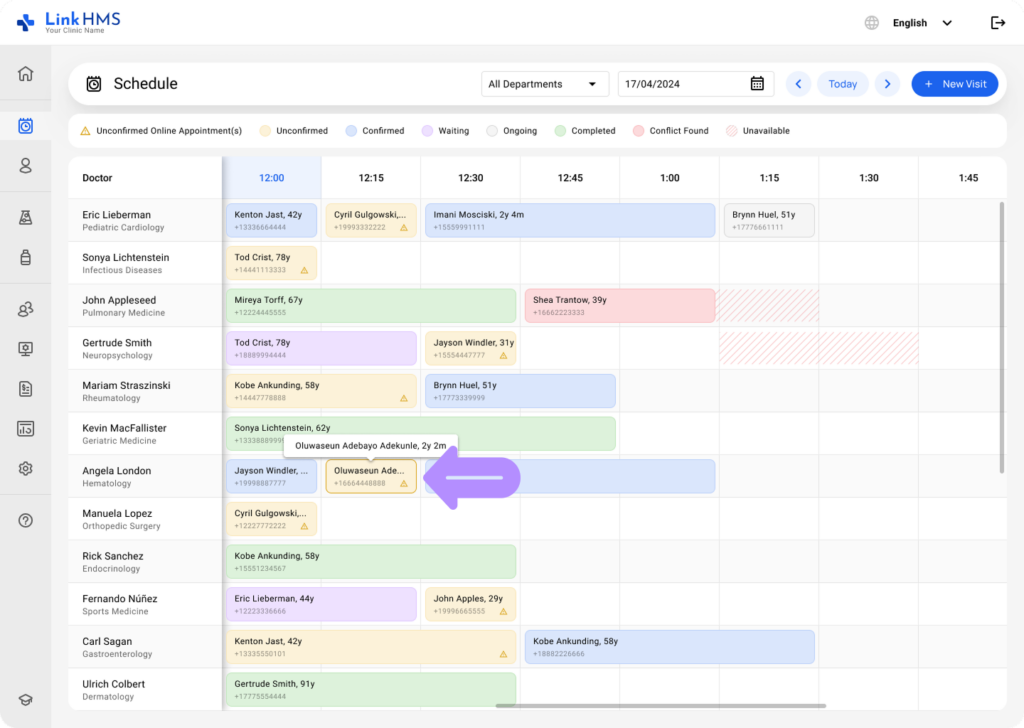 LinkHMS patient portal appointment requests 6